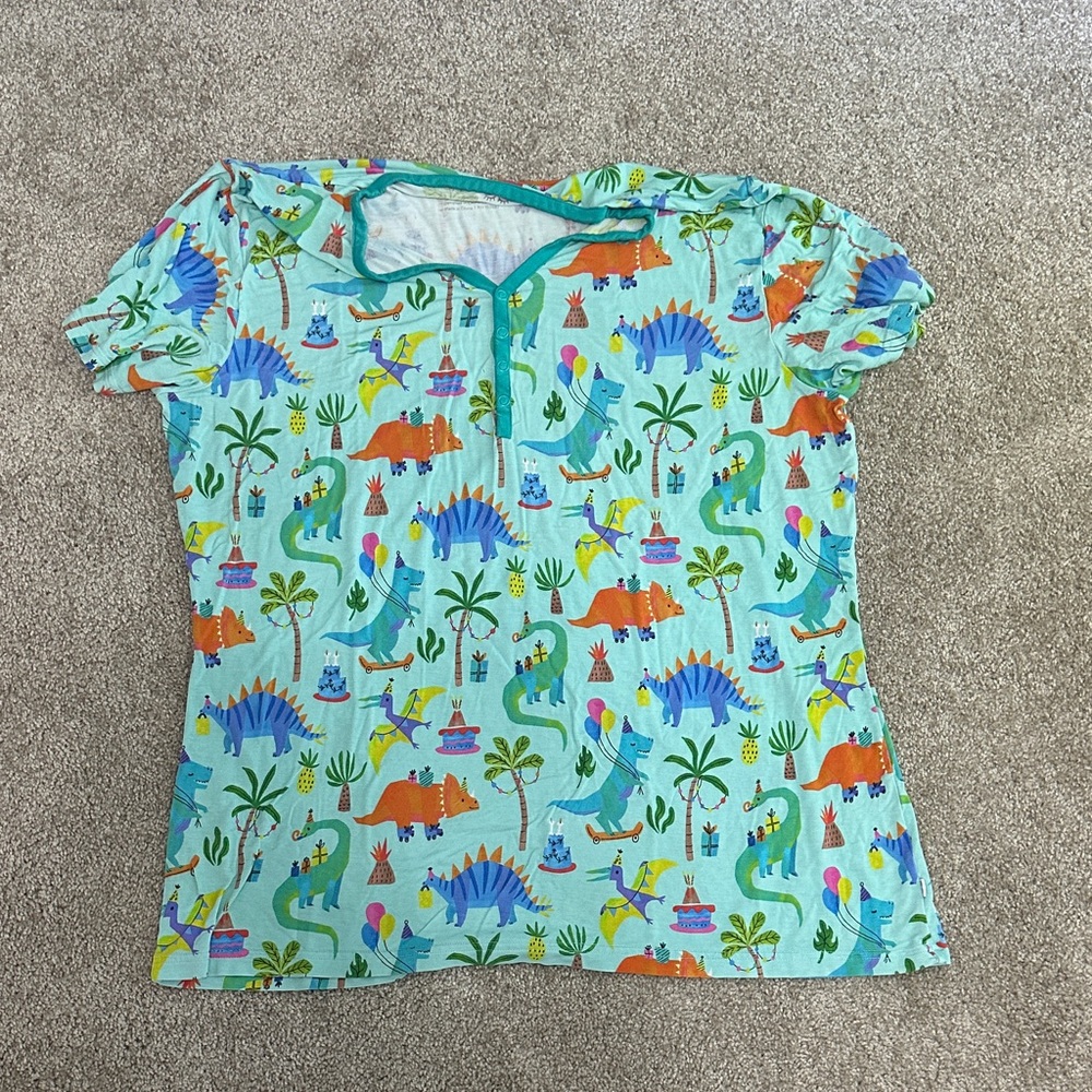 Little Sleepies Dinosaur Print Sleepwear Top - Multicolor - Large